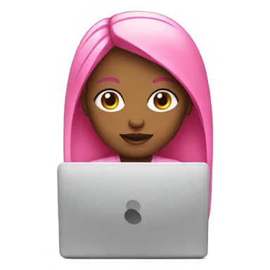 girl pink laptop sticker