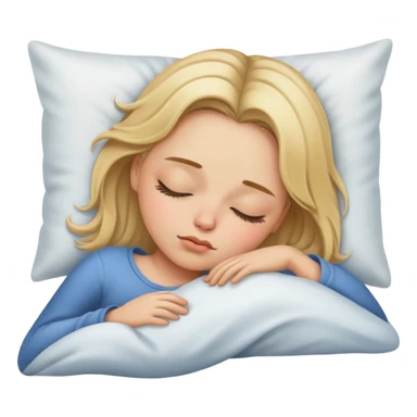 Dirty blonde girl sleeping sticker