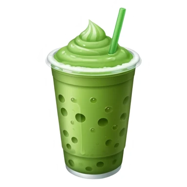 iced matcha in a plastic cup sticker