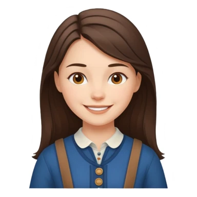 brunette scandinavian girl with scandinavian clothes sticker
