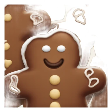 Chocolate gingerbread man sticker