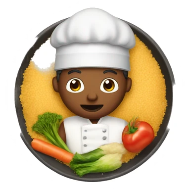 Couscous with vegetables and meat sticker