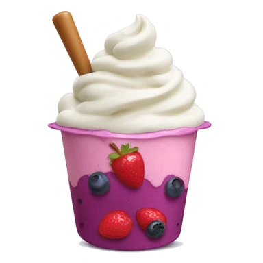 Mixed berry frozen yogurt sticker