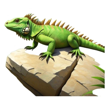 cinematic-iguana-realistic-full-body-basking-emoji,-long-scaly-body-stretched-out-on-a-sunlit-rock,-spiny-ridge-running-down-its-back,-textured-green-and-brown-skin-dappled-with-light,-sharp-intelligent-eyes-studying-the-surroundings,-long-tail-draped-over-the-stone,-simplified-yet-realistic-focused-features,-highly-detailed,-glowing-with-a-warm-tropical-glow

 sticker