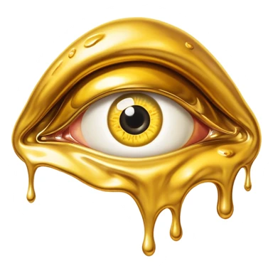 Salvador Dali Melting gold SPAM slop eye sticker
