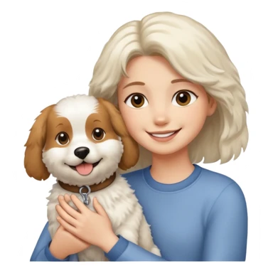 emoji to show that something is really soft, make it with someone petting a dog sticker