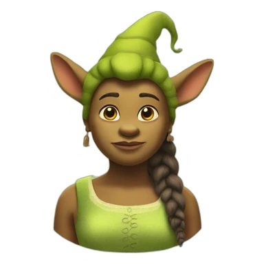 shrek with a bicorn in her head sticker