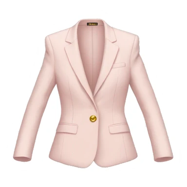 Pale pink blazer gold buttons sticker