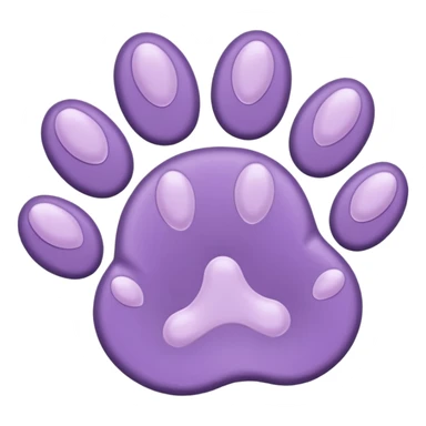 Lilac paw print sticker