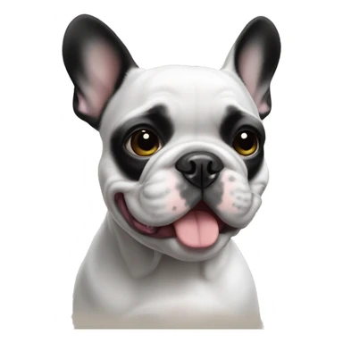 Black and white Frenchie sticker