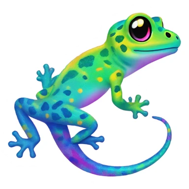 Lisa frank gecko ￼ sticker