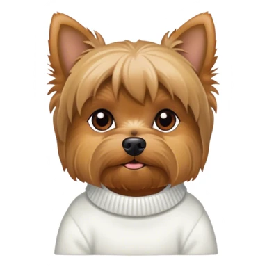Yorkie wearing white sweater sticker
