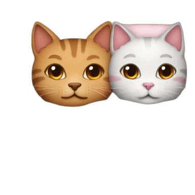 two cute cats in bed sticker