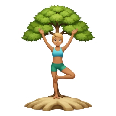 tree yoga pose sticker