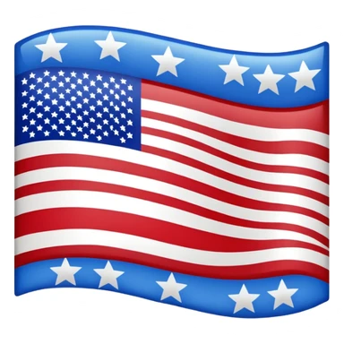 waving upside down American flag sticker