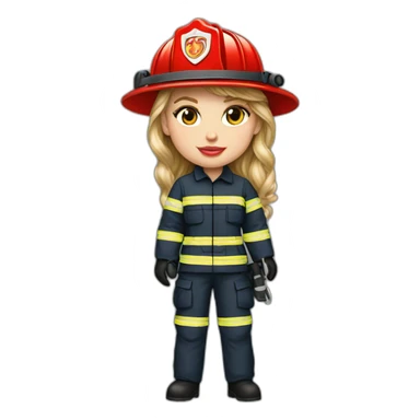 taylor swift as a fireman hyperrealistic sticker