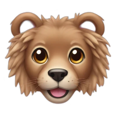 Animal with pink nails sticker