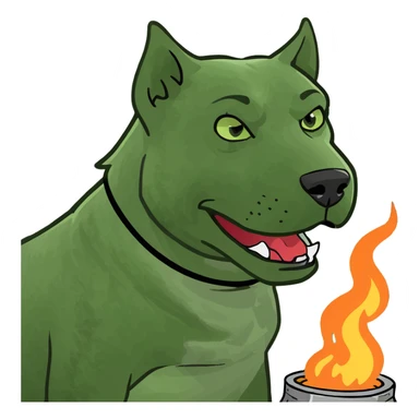 Dog in hellcat smokin woods sticker