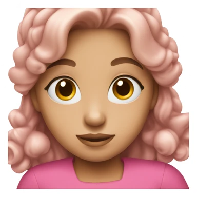 girl with pink dress sticker