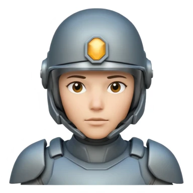 futuristic armored soldier portrait, head and shoulders only, helmet visor, sci-fi armor details, 3D cartoon, mobile game icon style, clean background, no text, no watermark

 sticker
