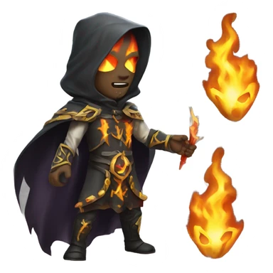 Fire and lightning necromancer sticker
