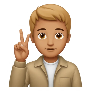 A man indicating God with his hands upward and with his index finger and wearing normal clothes sticker