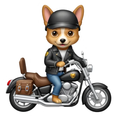 Hund auf Motorrad  sticker
