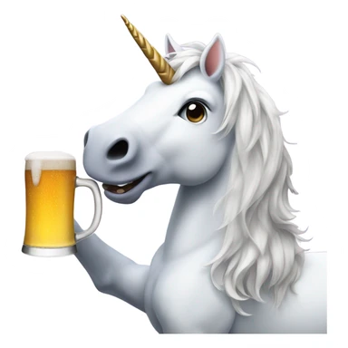 Unicorn with a beer sticker