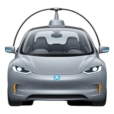 extra big gray Modern autonomous electric car sticker