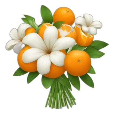 Bouquet de fleurs mandarine sticker