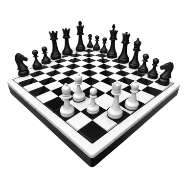 3d chessboard ai sticker