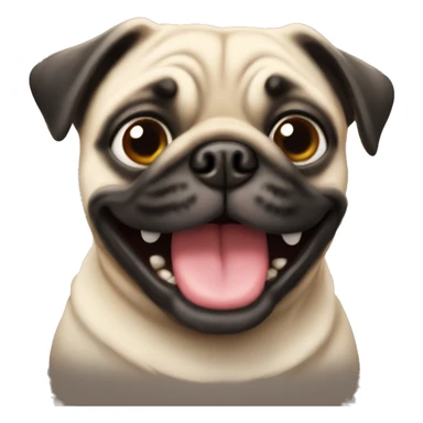 Smiling pug  sticker
