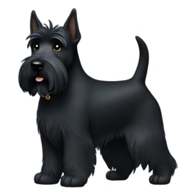 dog scottish terrier full body sticker