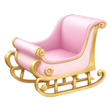 light pink sleigh sticker
