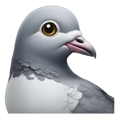 pigeon with a smile sticker
