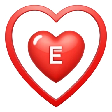 A heart with E+A in the center  sticker