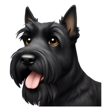 Black Scottish terrier  sticker