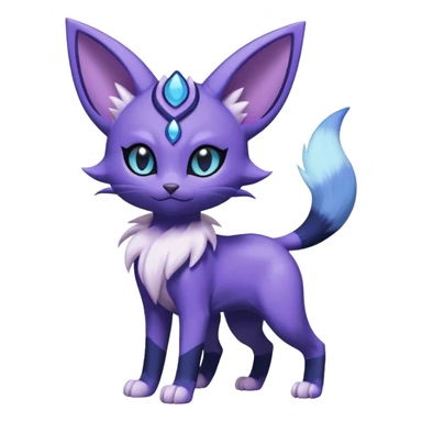 Espeon-Purrloin-Meowstic-Fakémon-hybrid-creature (full body)  sticker