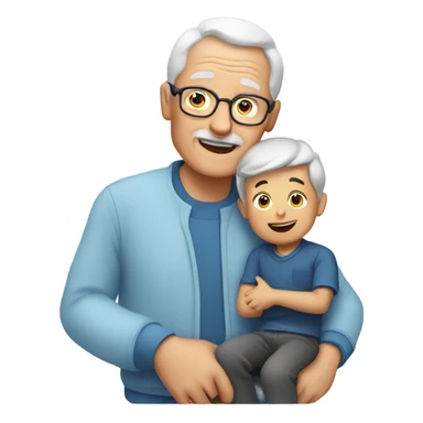 Grandad and grandson sticker