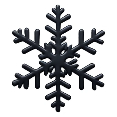 black snowflake sticker