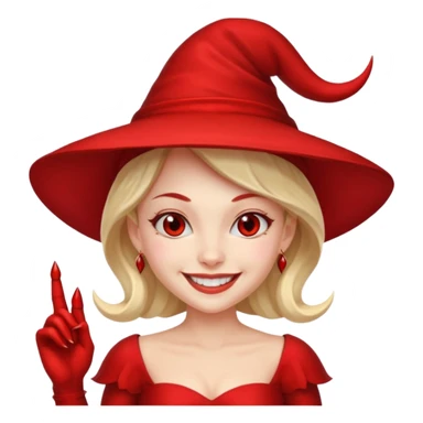 girl devil with dress and hat sticker