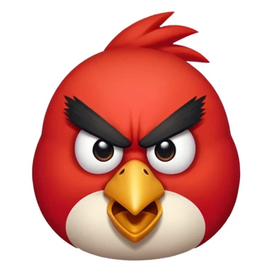 angry bird less realistic sticker