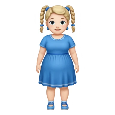 chubby girl, full body sticker