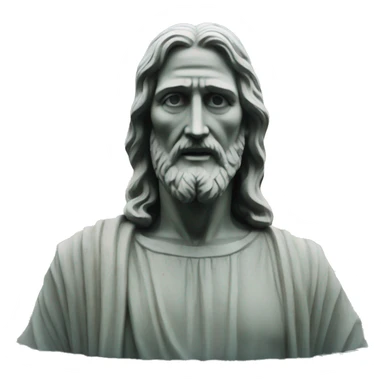 Christ of the abyss statue  sticker