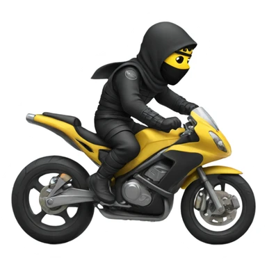 Ninja on a bike sticker