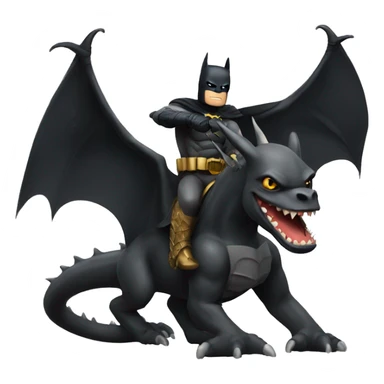 Batman riding a dragon sticker