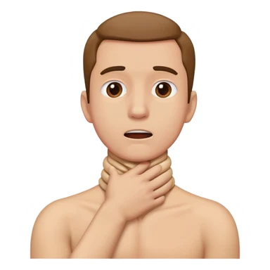 man holding his neck choking him sticker