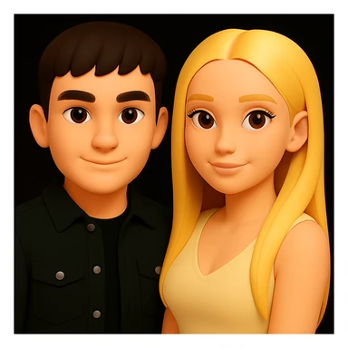 Make the boy's eyebrows less thick while keeping all other details unchanged. Preserve the original style and proportions exactly as in the reference image. sticker