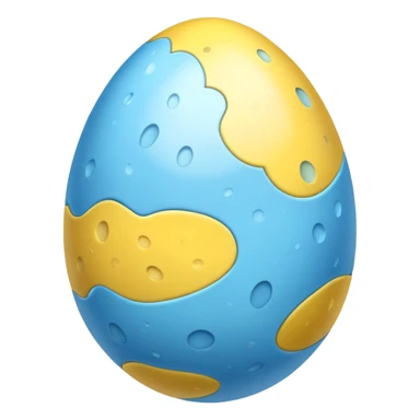 yellow and blue Easter egg sticker