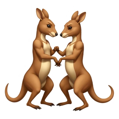 Kangaroos fighting sticker